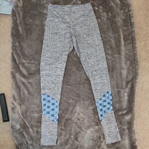 Women's Gray and Blue Leggings